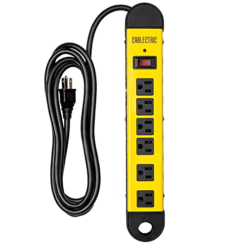 Heavy Duty Power Strip Surge Protector - 6 Outlets, 9 Ft Cord