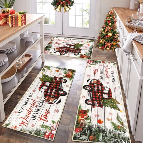 HEBE Christmas Kitchen Rugs Sets
