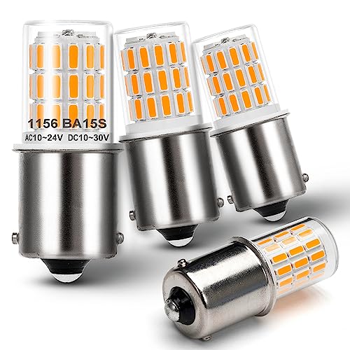 Heifymi 1156 1141 1003 7506 BA15S LED Bulbs Amber Yellow