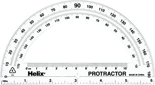 Helix Standard 180 Degree Protractor - Accurate and Versatile Measurement Tool