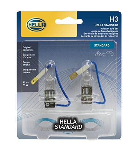 HELLA H3TB Twin Blister Halogen Bulb, 2 Pack