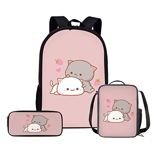 HELLHERO Kitten Cat School Bags Set