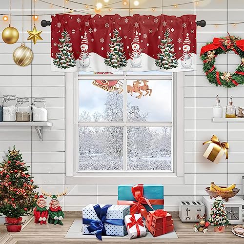 HelloWink Christmas Window Curtain Valance