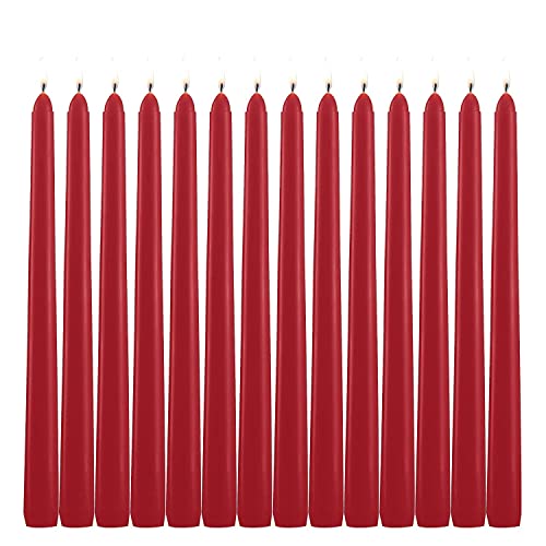 HELLY 14 Pack Tall Red Taper Candles