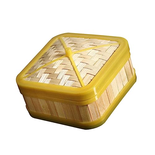 Hemoton Square Bamboo Steamer Basket