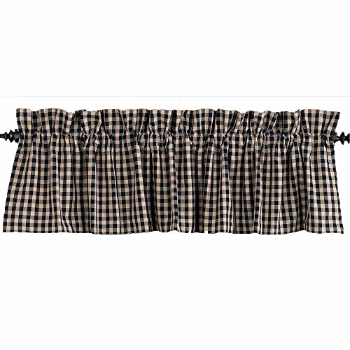 Heritage House Check Black and Nutmeg Valance