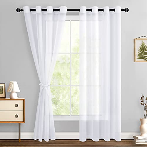 Hiasan Sheer Curtains with Tiebacks