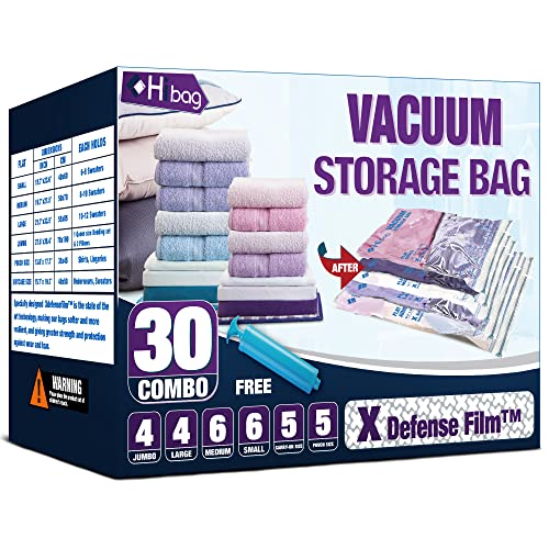SUOCO Space Saver Bags (3 Jumbo, 3 Large, 3 Medium) Vacuum Storage Sealer Bags for Blankets Clothes Pillows Comforters with Hand Pump - 9 Combo