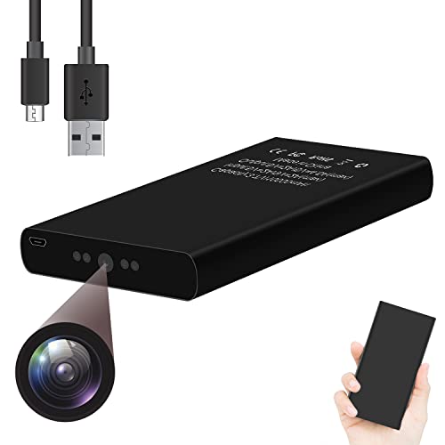 Hidden Camera,Spy Camera Power Bank 20 Hours Continuous Recording HD 1080P 10000MAH Portable Nanny Cam Mini Video Recorder Outdoor Security Camera with Motion Detection/Night Vision/No WiFi Needed
