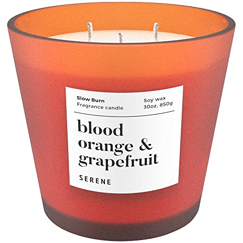Hidden Label Large Scented Candle, Blood Orange & Grapefruit