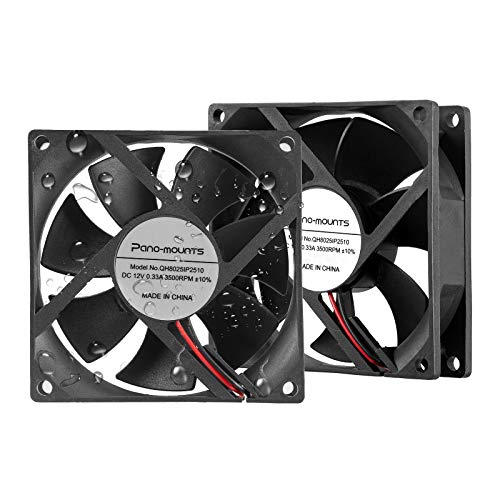 High Airflow Cooling Fan 2-Pack - 80mm Moisture-Proof