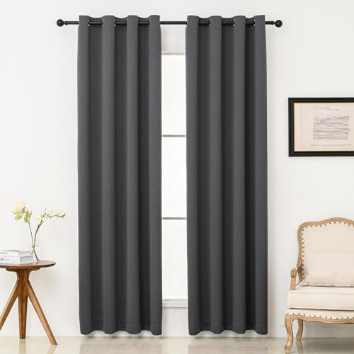 High-Performance Grey Blackout Curtain Panels with Grommet