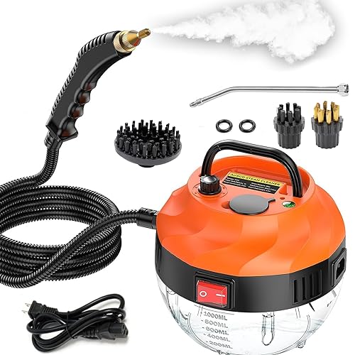 High Pressure Handheld Steam Cleaner with 3 Brush Heads