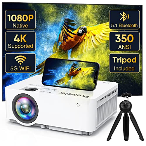 High-Quality Native 1080P WiFi Bluetooth Projector