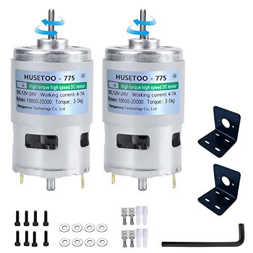 High Torque 775 DC Motor with Bracket - 2 Pack