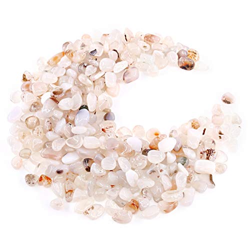 Hilitchi White Agate Stone Tumbled Stones