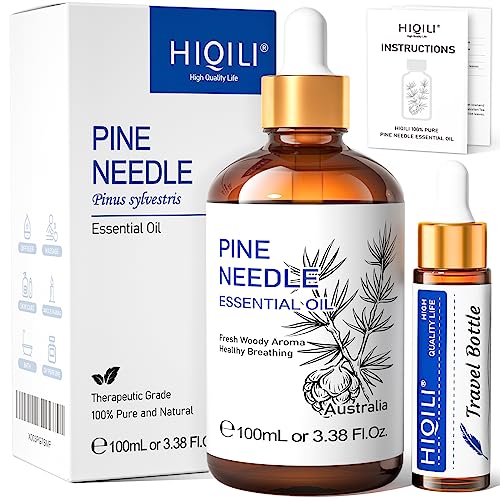 HIQILI Pine Essential Oil - 3.38 Fl Oz | Premium Quality, Pure & Natural