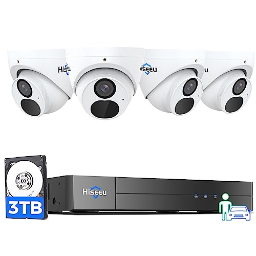 Hiseeu 4K/8MP PoE Security Camera System with 3TB HDD