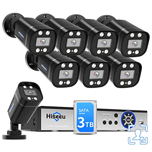 Hiseeu 5MP 8ch Wired Security Camera System