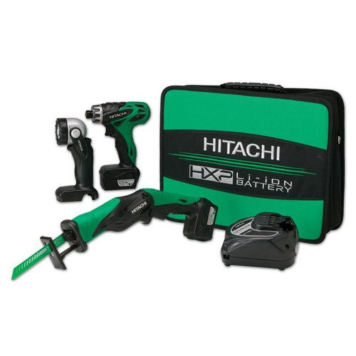 Hitachi KC10DBL 10.8V Li Ion 3-Tool Combo Kit