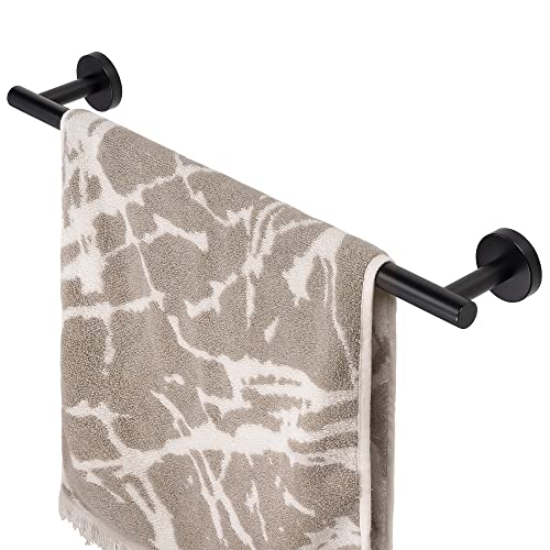 Matte Black 19.8 Inch Bathroom Towel Bar, Stainless Steel Wall Mounted Rack