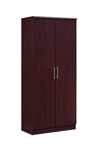 Hodedah 2 Door Wardrobe with Adjustable Shelves