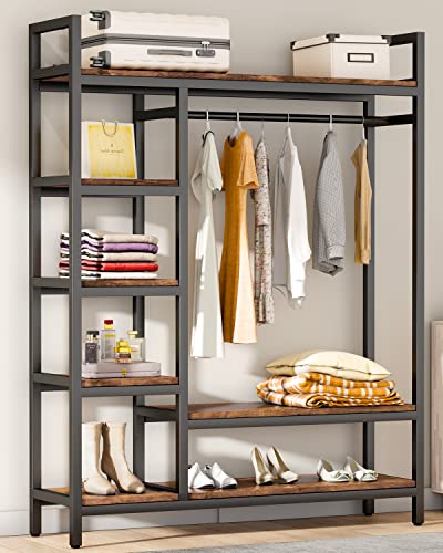 HOKEEPER Heavy Duty Clothes Rack with Shelves