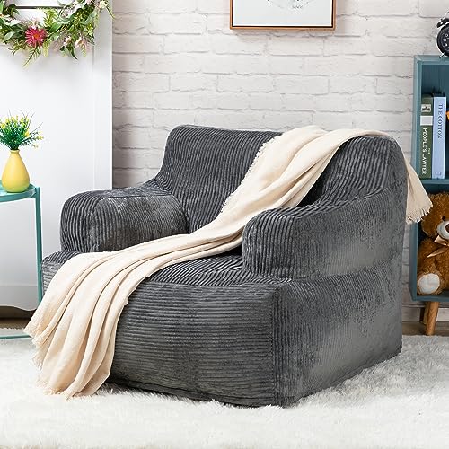 37LB Memory Foam Filled Bean Bag Sofa Chair for Adults by HollyHOME