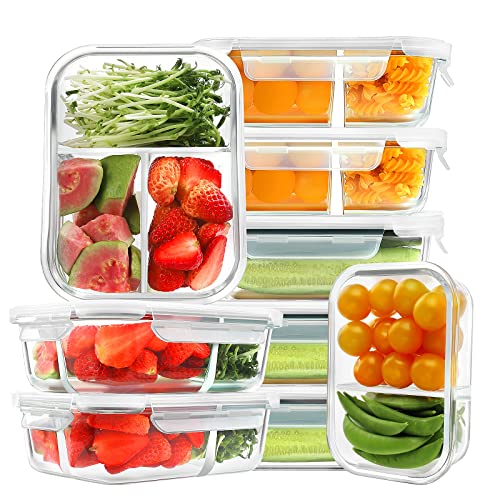 HOMBERKING Glass Meal Prep Containers