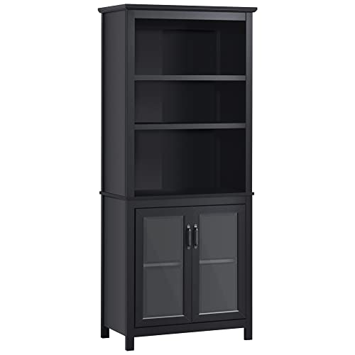 HOMCOM Bookcase Storage Hutch Cabinet