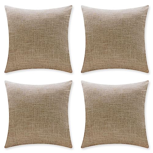 Home Brilliant Linen Throw Pillow Covers
