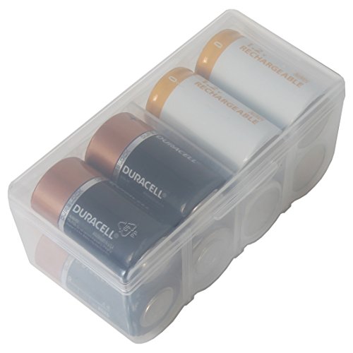 Home-X Clear D Battery Storage Case