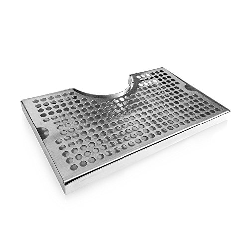 HomeBrewStuff 1 X 12" Surface Mount Kegerator Beer Drip Tray Stainless Steel Tower Cut Out No Drain
