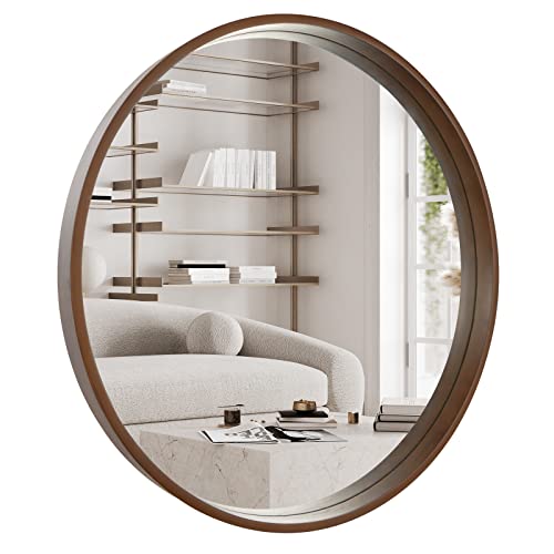 24'' Round Bathroom Wall Mirror for Home Decor