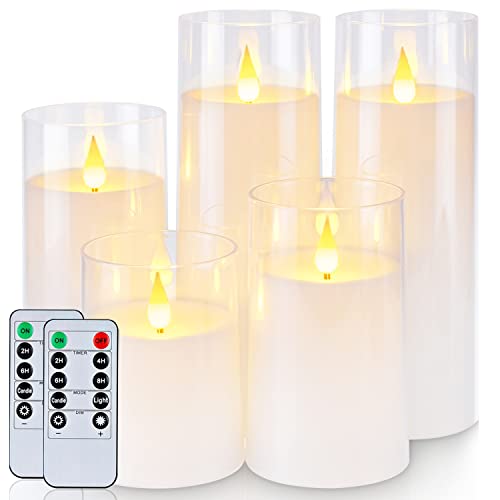 Homemory Flameless LED Pillar Candles with Remote Control