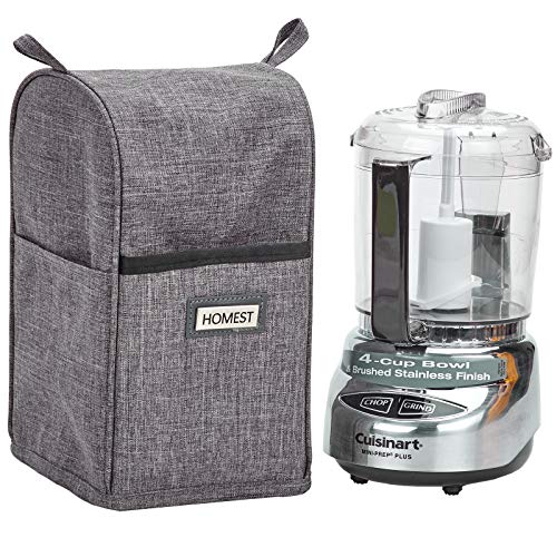 HOMEST Food Processor Dust Cover for Cuisinart Mini 3-4 Cup, Grey