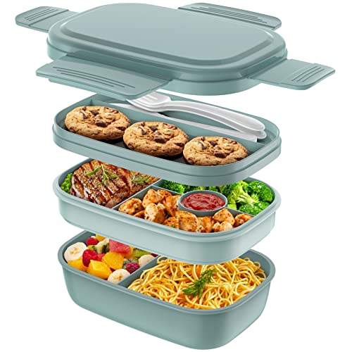  MISS BIG Bento Box, Bento Box for Kids,Ideal Leak Proof Kids  Lunch Box, Mom's Choice Lunch Box Kids,No BPAs and No Chemical Dyes Lunch  Box Containers,Microwave and Dishwasher Safe Lunch Box (