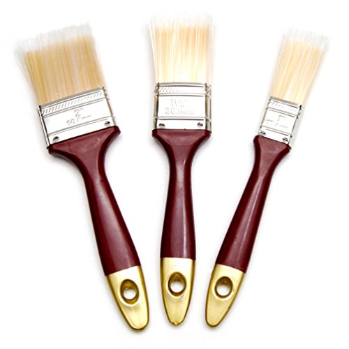 Hometeq Paint Brushes - 3 Pack for Indoor/Outdoor Use