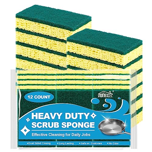 HOMEXCEL Heavy Duty Sponges, 12 Pack