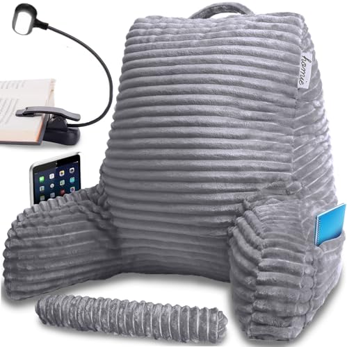 Homie Reading Pillow with Light, Wrist Support, and Back Support