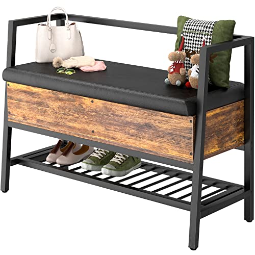 Homieasy Storage Shoe Bench with Padded Seat