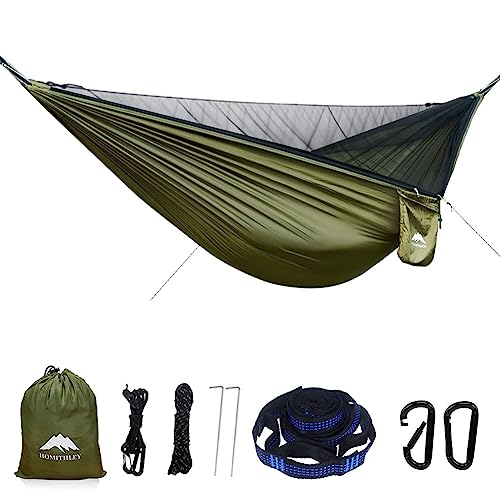 Homithley Camping Hammock - Portable Hammock with Mosquito Net