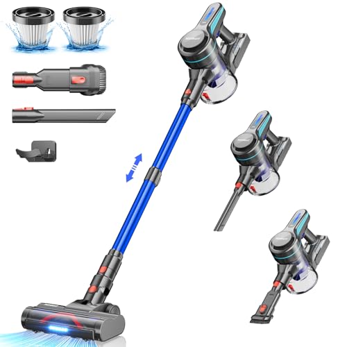 HOMPANY Cordless Vacuum Cleaner - Powerful Stick Vacuum with Long Runtime