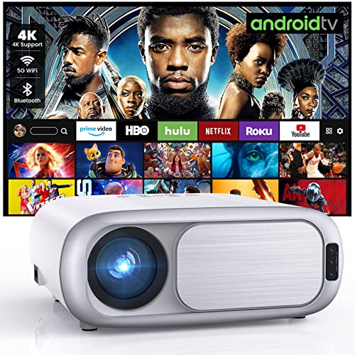 HOMPOW 4K Support Android TV 9.0 Projector