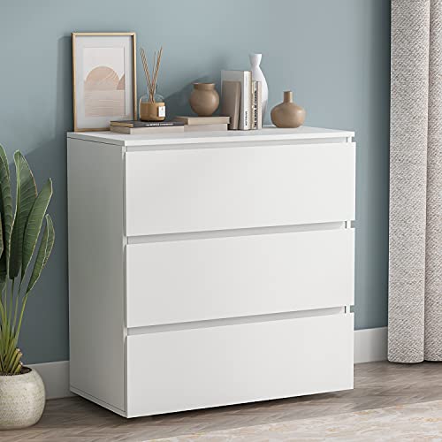 Homsee 3-Drawer Dresser Chest with Wide Storage Space