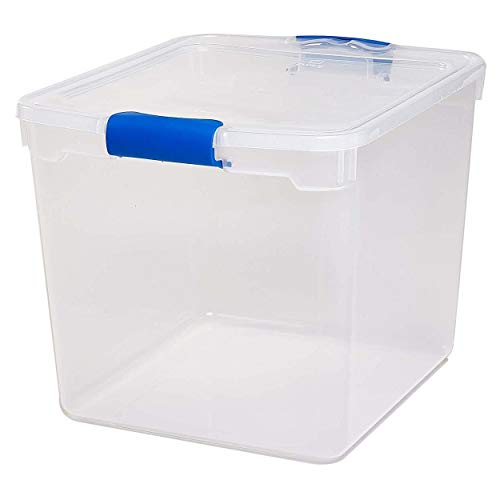 HOMZ Heavy Duty Storage Tote Containers, 4 Pack
