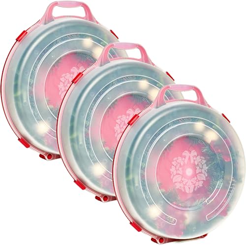 HOMZ Holiday Wreath Storage Containers