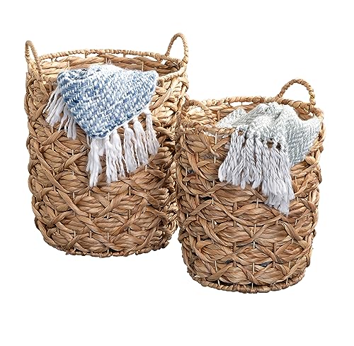 Honey-Can-Do Decorative Wicker Baskets with Handles for Storage
