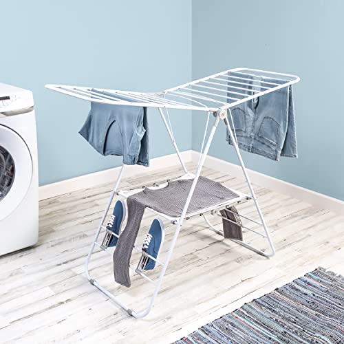 Honey-Can-Do Heavy-Duty Multi-Position Collapsible Clothes Drying Rack DRY-08878 White