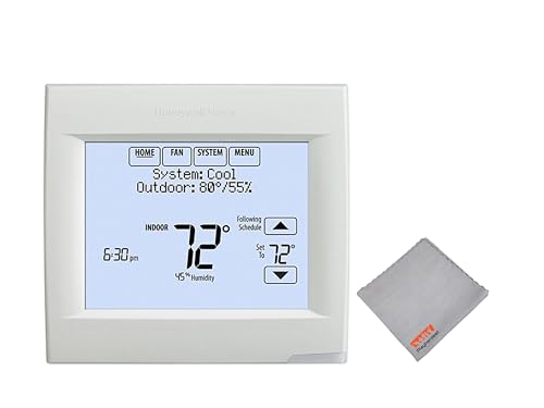 Honeywell Home TH8321WF1001/U VisionPRO 8000 Wi-Fi Programmable Thermostat, 1 Pack, with Playhardest Cleaning Cloth